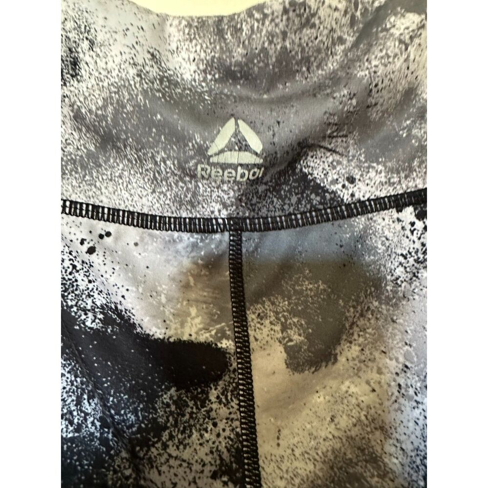 Women Reebok Tie‑Dye Joggers – Black/Gray/White – Athletic Pants Size M - Picture 7 of 7